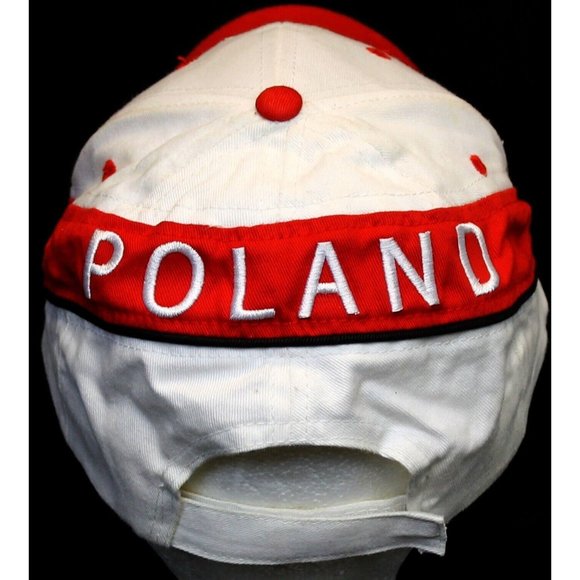 Polska Poland Hill Hat Cap Red White Polish Flag Embroidered Adjustable - Picture 3 of 8